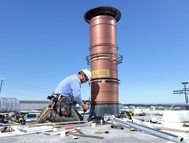 Installed chimney liner by North Miami Chimney Sweep in North Miami, FL