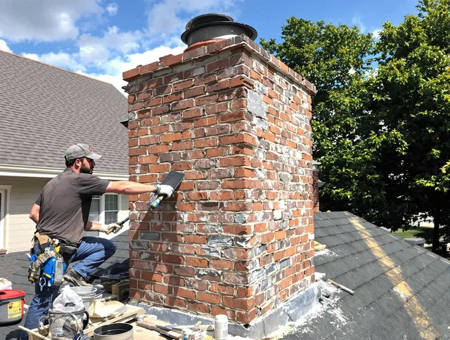 Completed chimney rebuild by North Miami Chimney Sweep in North Miami, FL