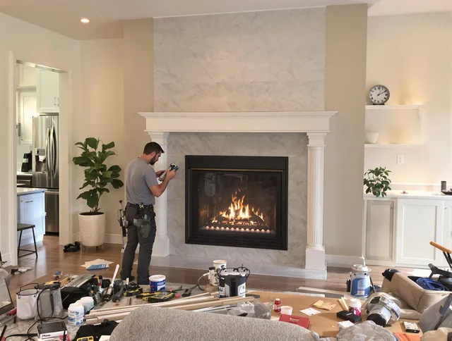 Newly installed fireplace by North Miami Chimney Sweep in North Miami, FL
