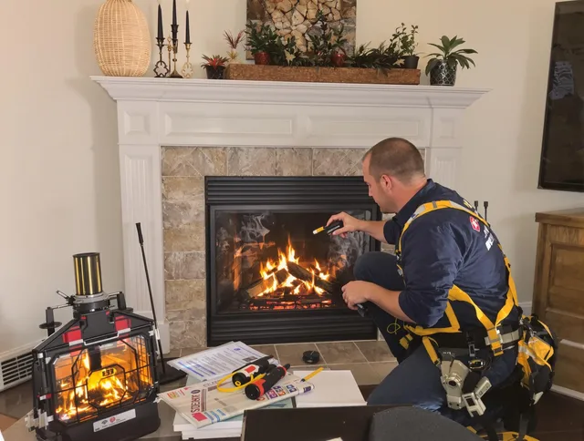 Safety-focused fireplace inspection by North Miami Chimney Sweep in North Miami, FL